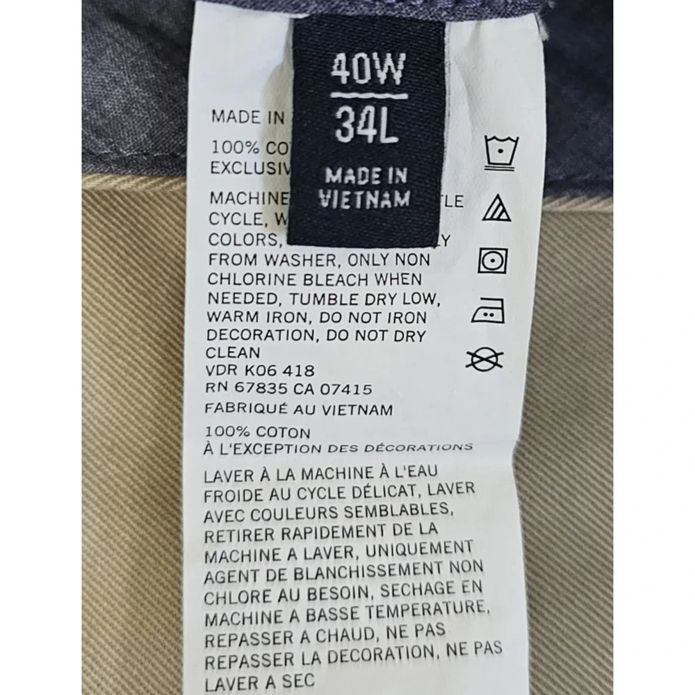 NWT Nautica Flat Front Classic Fit Deck Pants Chino Men's 40W x 34L